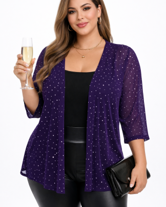 Tapado morado con brillo L/XL C880