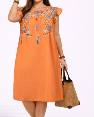 Vestido Flores de Frente XL C976.