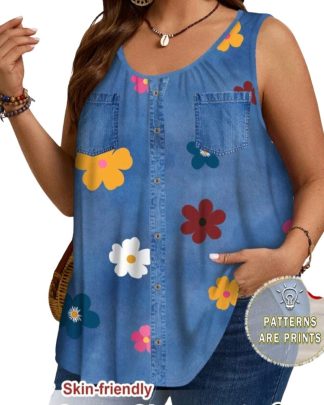 Blusa XXL/XXXL efecto jeans C961