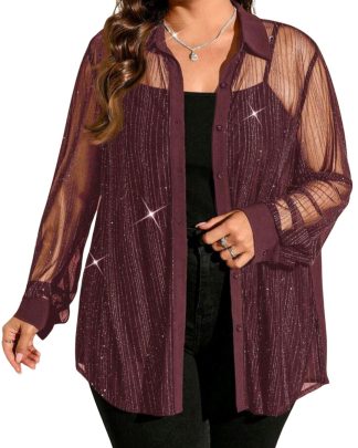 Sobrecamisa XXL/XXXL encanto y transparencia C2104