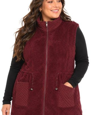 Chaqueta XXL felpa sin mangas C1180