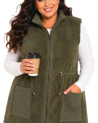 Chaqueta XXL felpa sin mangas C1180