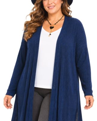Cardigan XXL largo marino canuton C1185