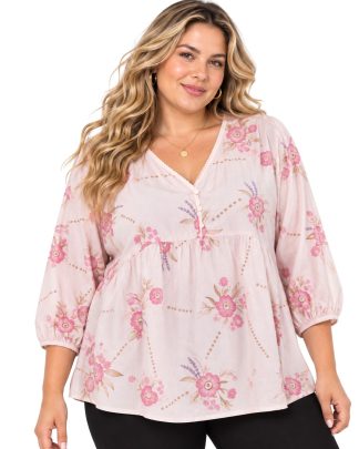 Blusa rosa suave XXXL C1278